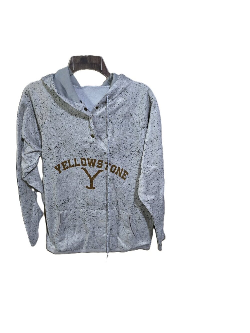 Yellowstone Light Gray Speckled Hoodie